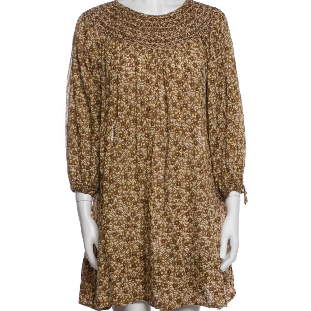 DOEN Theda Dress Brown Floral